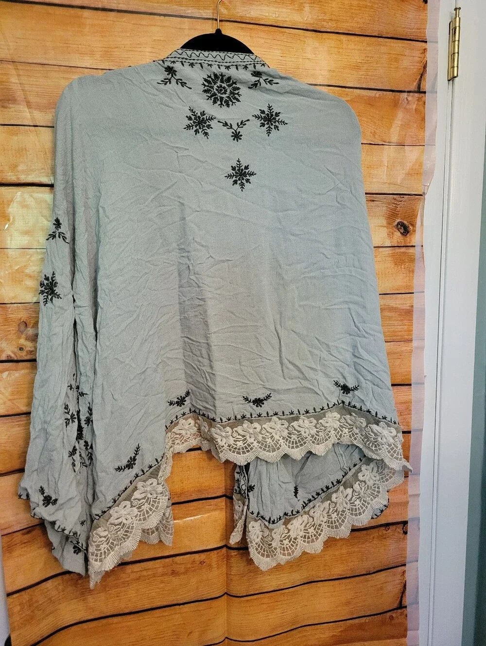 Free People Boho Embroidered Kimono S
